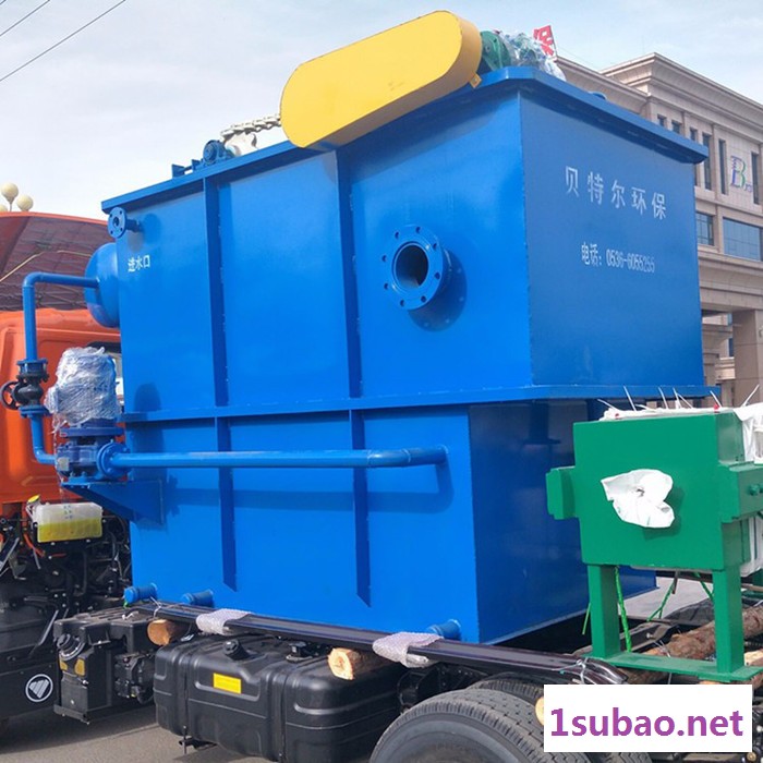 塑料编织袋清洗废水处理设备  塑料再造颗粒污水处理设备 YW溶气气浮机 电解气浮机 去除表面悬浮物 厂家贝特尔直销现货图2