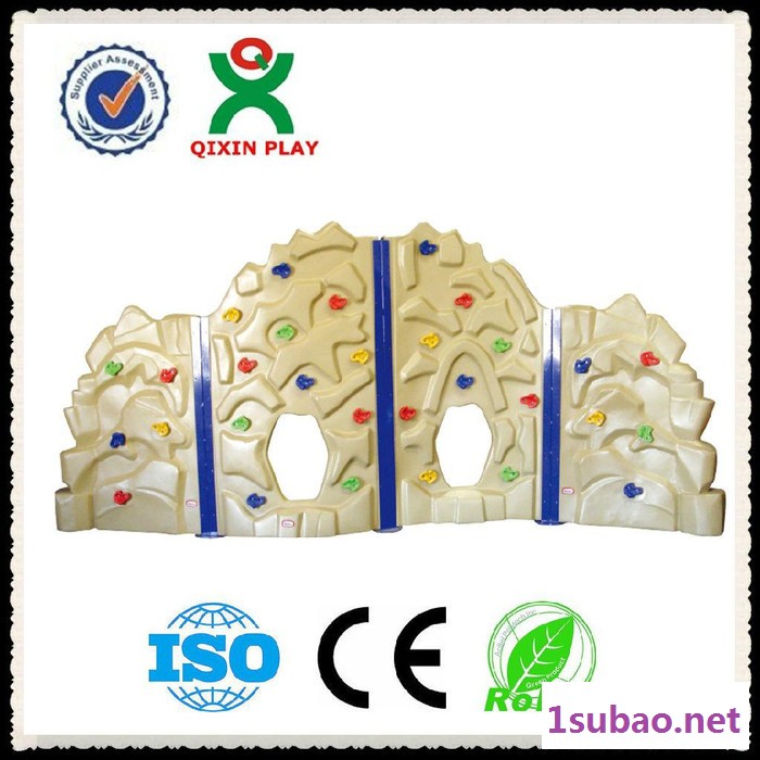 广州奇欣QX-18097F 儿童室外游乐设备 塑料攀爬墙 攀岩架 儿童锻炼拓展 立体攀爬墙 户外公园社区儿童康体设备图3