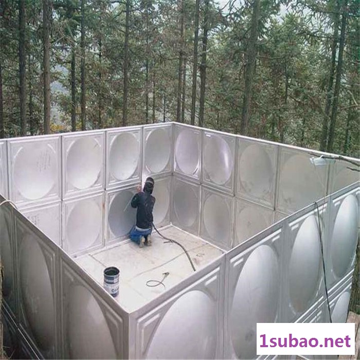 瑞宸 圆形保温水箱 5吨塑料水箱设备 不锈钢方形消防水箱图4