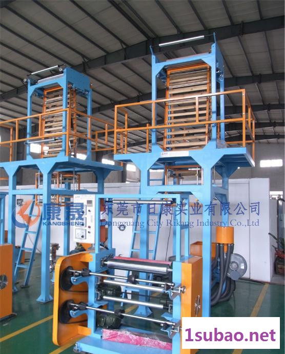 再生料吹膜机可生产购物袋，回收袋的吹膜机图2