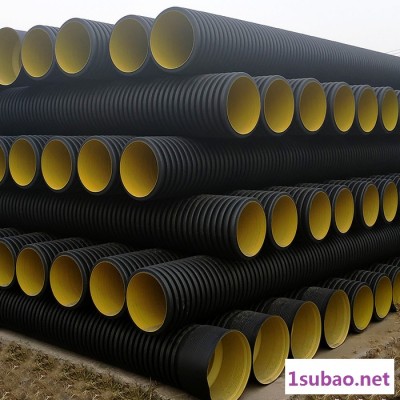 和塑科技HDPE双壁波纹管外径200mm塑料管道管材排污管排水管聚乙烯塑料管道