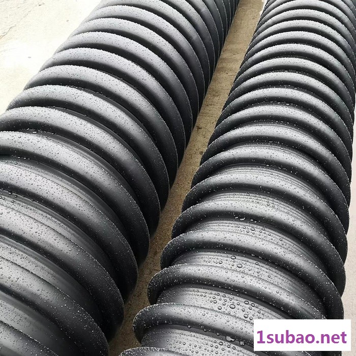 和塑科技HDPE双壁波纹管外径200mm塑料管道管材排污管排水管聚乙烯塑料管道图2