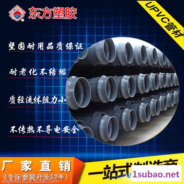 厂家直供UPVC给水管材φ90*6.7 1.6MPa  PVC塑料管道 可定制PVC-U给水管材图6