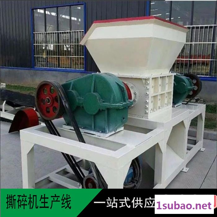 富德200管材撕碎机薄膜编织袋粉碎机木材轮胎撕碎机固体废弃物破碎机大件垃圾撕碎机图5
