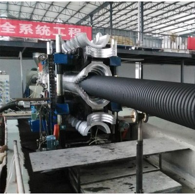 江苏联顺机械有限公司HDPE立式双壁波纹管生产线 塑料管材设备