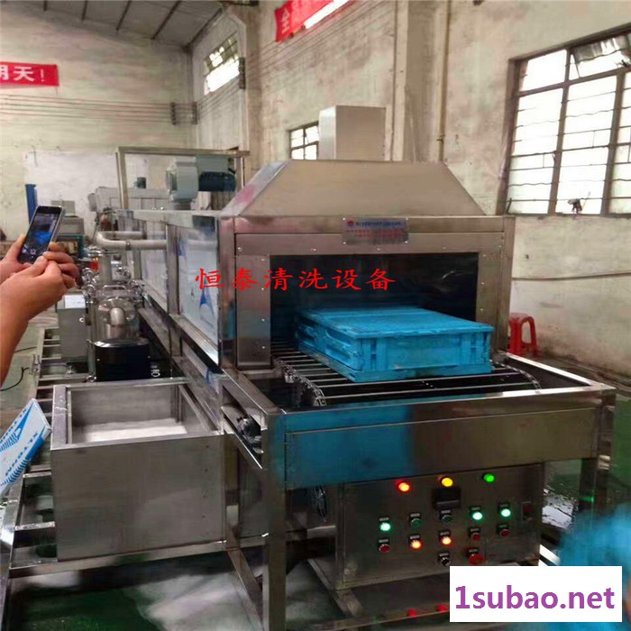 江门餐饮行业周转箱清洗机周转筐除油通过式全方位喷淋清洗烘干线 带式干燥设备图2