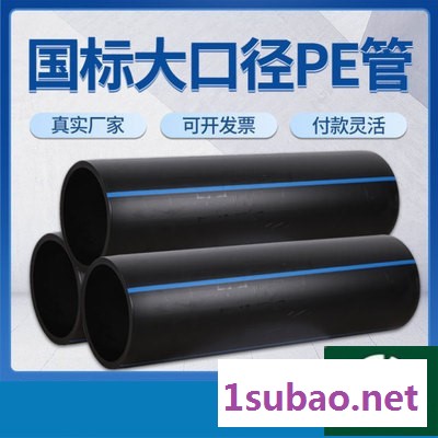 中财集团华财管道 PE直管大口径给水管黑色塑料管材0.4MPa PE管图7