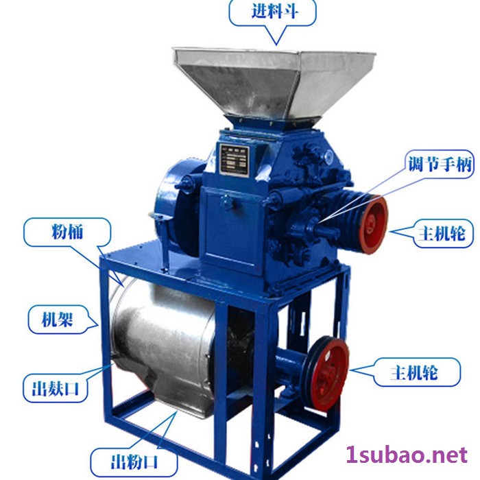 冠发中药磨粉机 粮食磨粉机 大型玉米破碎磨面机图7