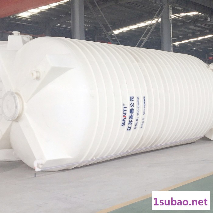 圣泰立式塑料储罐,聚乙烯塑料罐,PE储罐,酸碱原料桶滚塑加厚图6