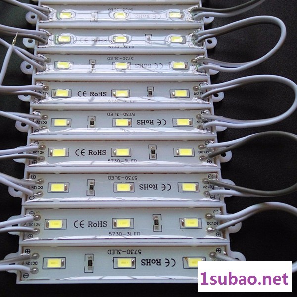 不防水5730发光模组 3灯模块 广告灯 吸塑模块 广告灯箱模块 装饰模块 高亮模组 LED发光模组图2