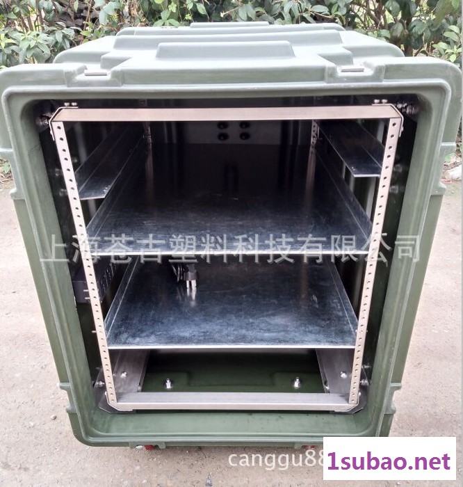 上海滚塑12U减震机架箱移动机柜服务器安装航空箱机架箱 19英寸机架箱图2