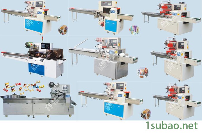 枕式包装机 巧克力布朗蛋糕包装机 红枣莲心饼干枕式包装机械图1