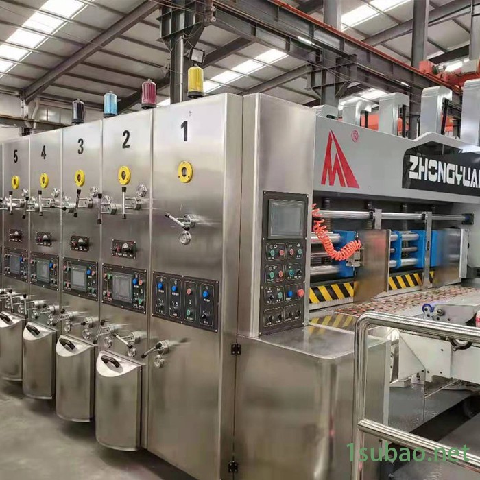 众源自动四色水墨印刷开槽机 ，纸箱包装机械，高速印刷模切机纸箱设备图3