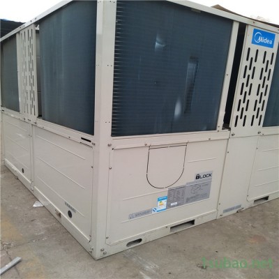 出售回收工厂拆除中央空调制冷设备LSQWRF130全新美的130风冷热泵模块机热泵机风冷机 美的制冷机冷水机冷冻机冻水机