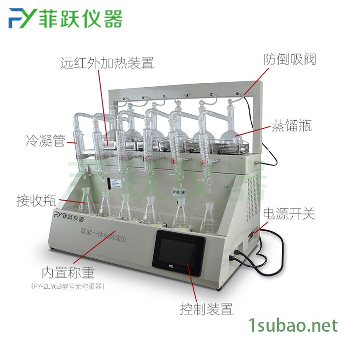 液晶显示款全自动一体化蒸馏仪技术参数  蒸馏仪装置厂家直发图5