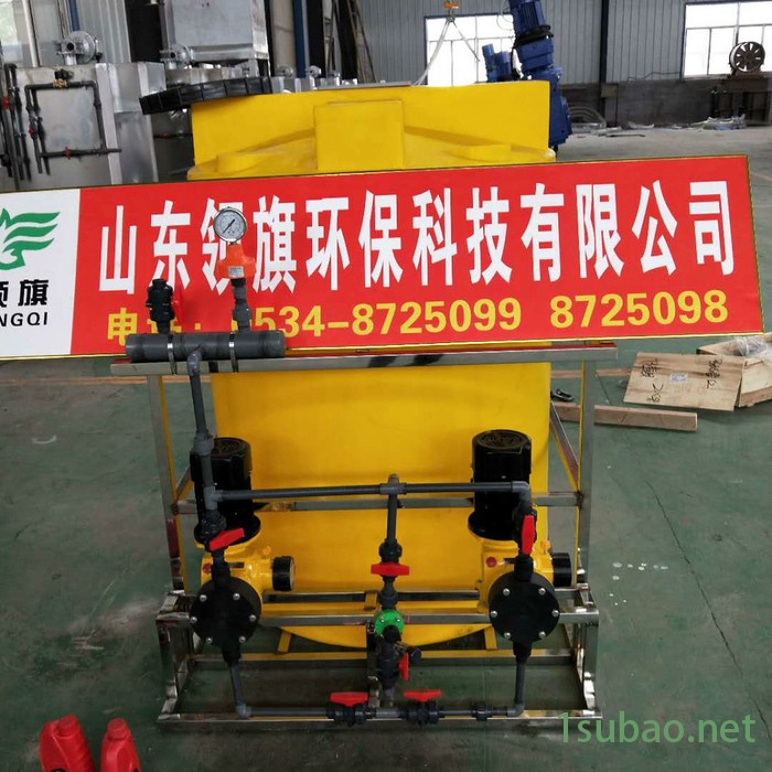 山东领旗污水设备加工厂直销加药装置 污水设备全自动加药设备图8