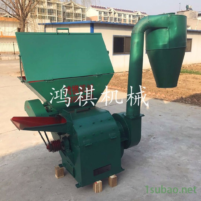 自动进料粉碎机视频图片 吸尘装置粉碎机 鸿祺HH锤片饲料粉碎机图8