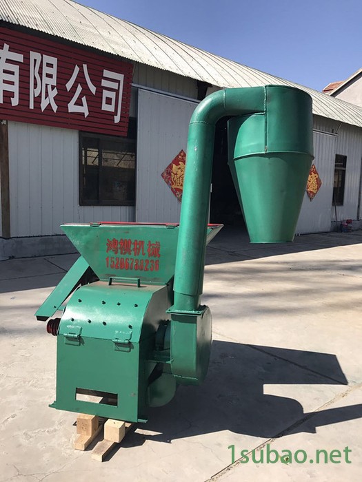 自动进料粉碎机视频图片 吸尘装置粉碎机 鸿祺HH锤片饲料粉碎机图5
