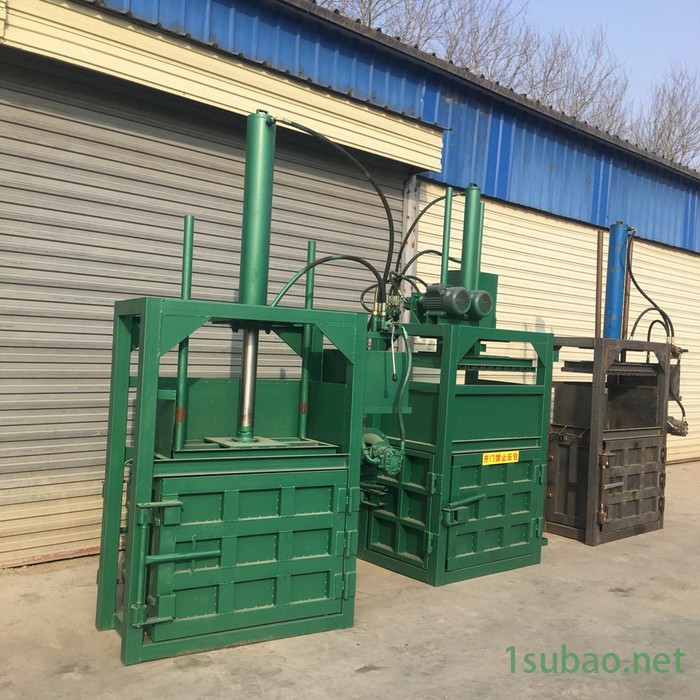 半自动废布料打包机 小型立式废品回收压块机 边角料压包机厂家图4
