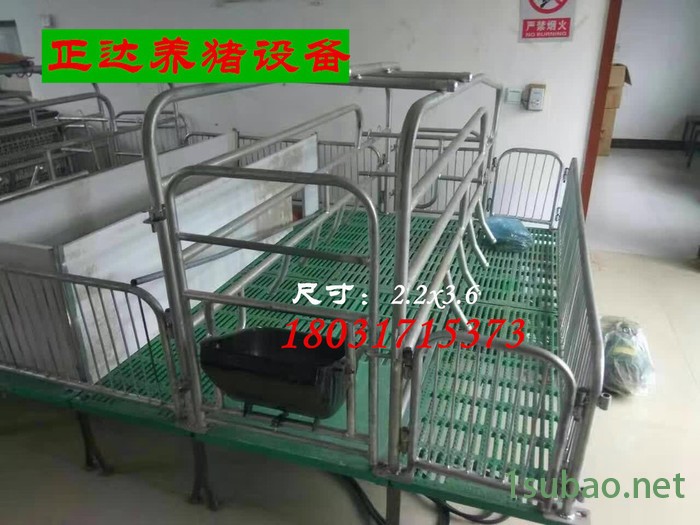 泊头正达养猪设备 猪场自动化料线 玻璃钢料塔 复合板母猪产床2.1*3.6 全自动供料系统 猪场料线设备图2