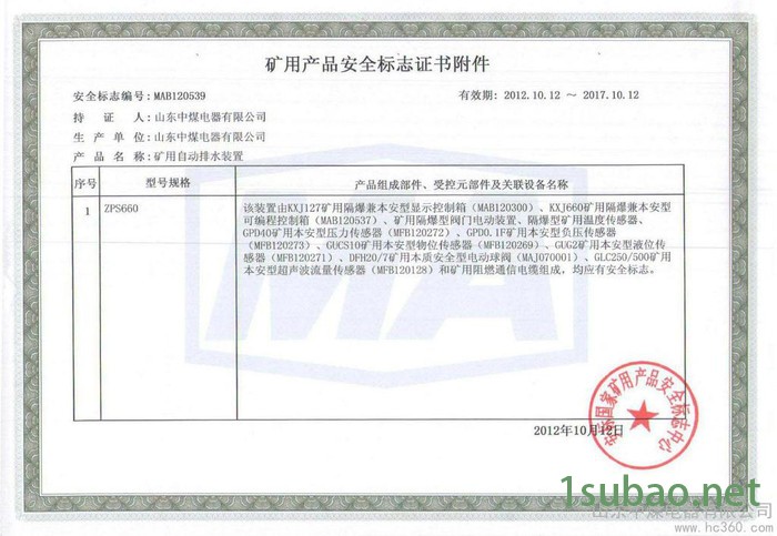 供应山东中煤电器ZPS660矿用自动排水装置图2