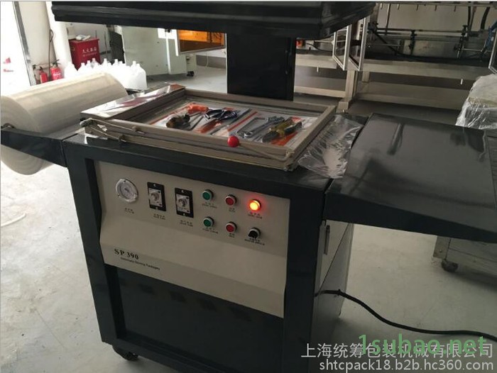 供应：SP-390型多功能吸塑真空贴体机、PVC PE贴体膜贴合包装机 配件贴体机 抽气覆膜包装机 真空吸塑贴体机图3