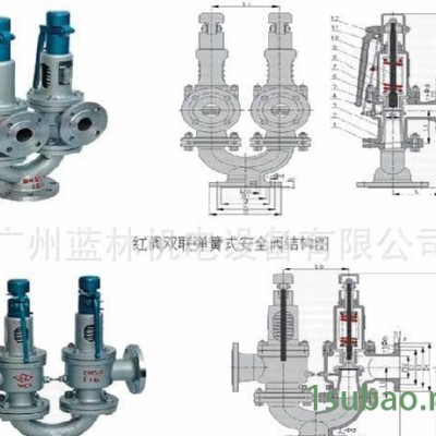 A37H双联弹簧式安全阀 天正安全阀厂