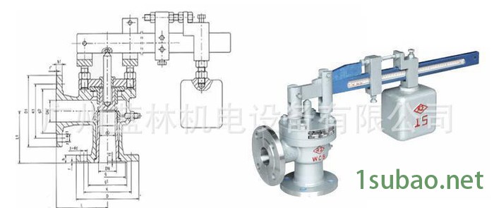 GA41H单杠杆安全阀  A51H杠杆安全阀图2