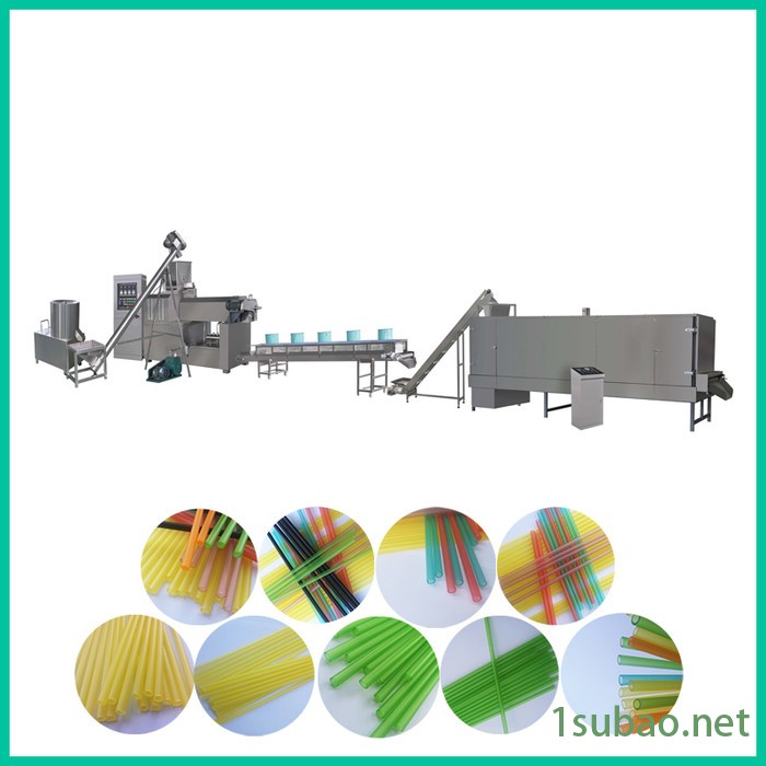 可食用吸管生产线 大米吸管生产线 大米吸管生产设备 单螺杆挤出机 欢迎订购图2