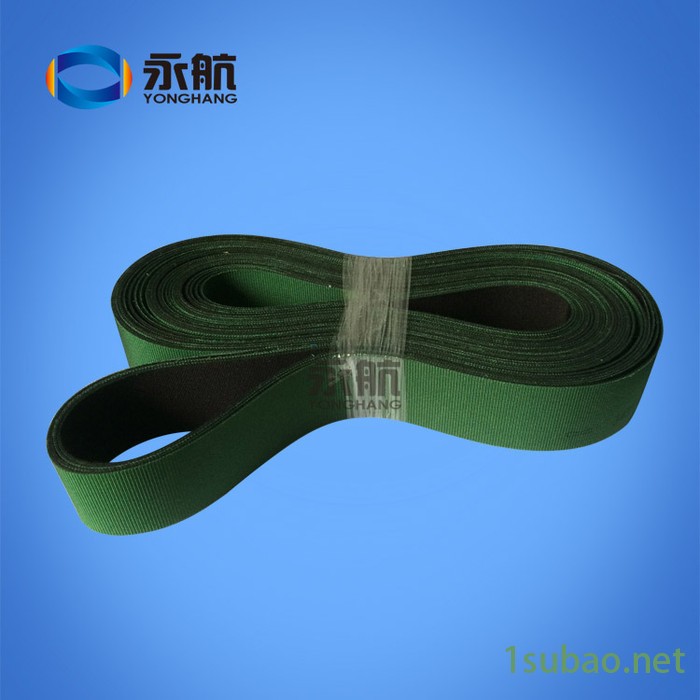 厂家定做印刷包装机传动皮带 绿黑纤维带 制袋机皮带生产批发图2