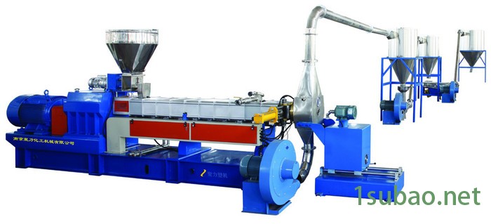 佛山安亿硫酸钡   造粒机  专用设备南京聚力塑机     高填充母料 造粒机   色母料造粒机   高扭矩双螺杆挤出机图3