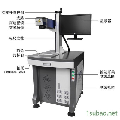 广东码清光纤激光打标机20w小型金属刻字镭射机便携式铭牌激光雕刻打码机喷码机生产日期打码机超市标签打印编号数字小型全自动