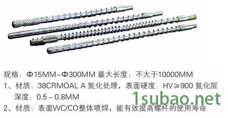 供应JWELL订制挤出机单螺杆与机筒图3