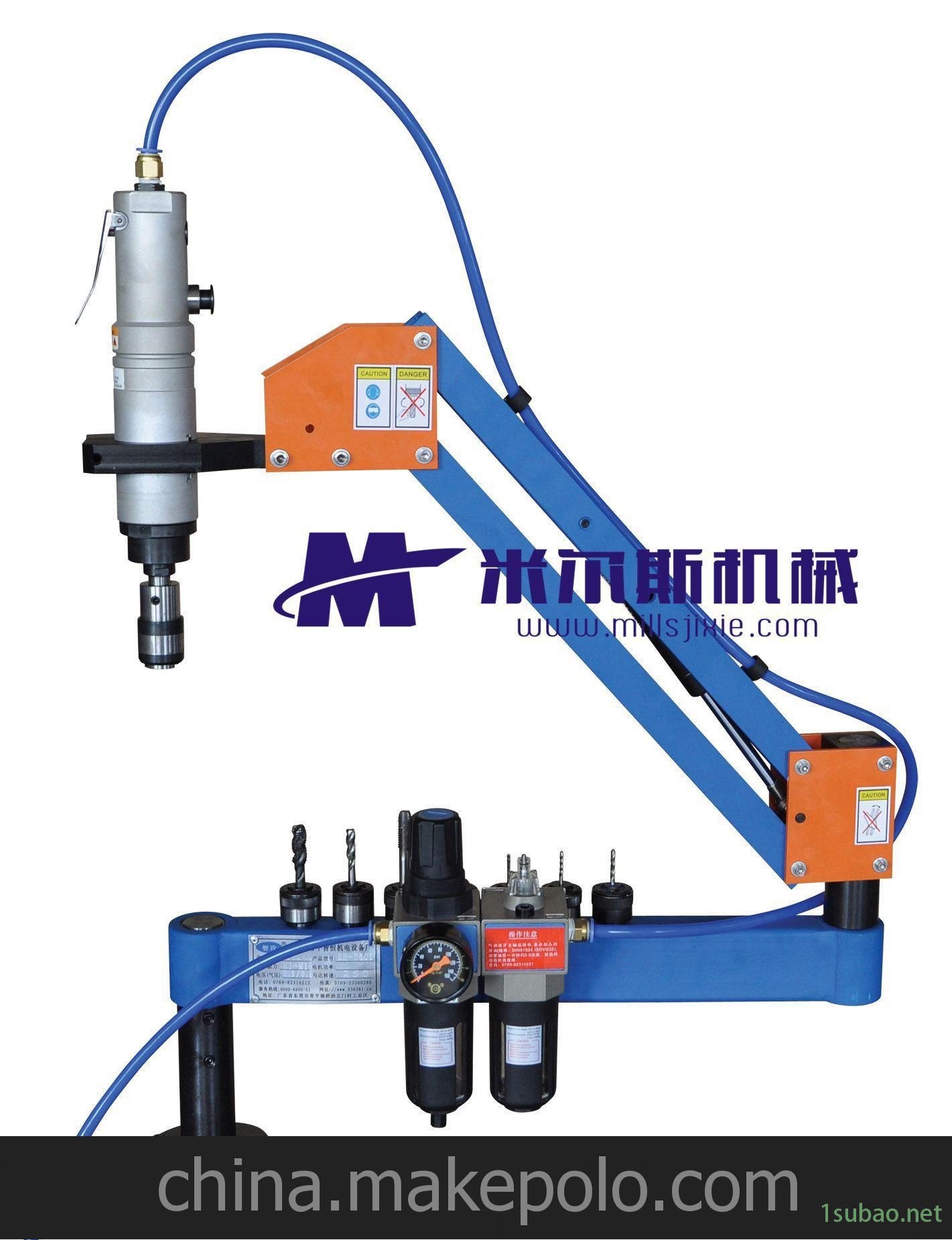 气动攻丝机、米尔斯气动攻牙机、螺纹加工机床、M3-16长臂垂直图3