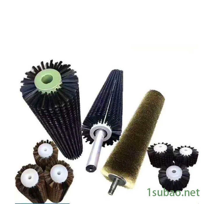 工业毛刷辊 超声波清洗机毛刷辊 钢板酸洗线毛刷辊 木地板油漆线拉丝机涂油刷辊 磨料丝毛刷辊 抛光除锈滚筒刷图7