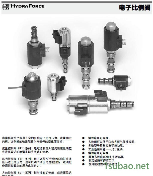 原装进口HYDRAFORCE电子比例阀PFR70/72-35图2