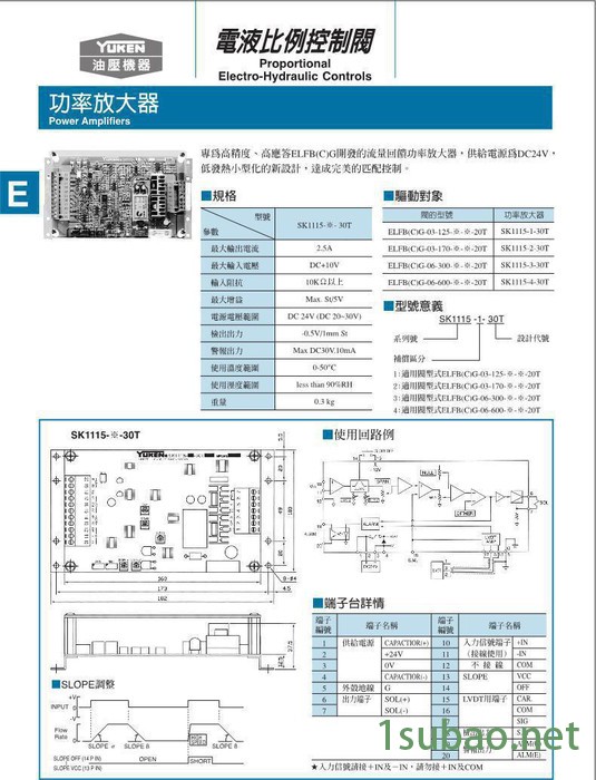 油研比例阀放大板SK1115-1-30T广东福建江苏浙江江苏山东代理经销图1