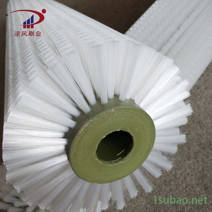 逆风毛刷辊 刷辊 工业尼龙丝滚刷 机械清洗机清洗刷辊 钢丝缠绕螺旋毛刷辊 钢板酸洗线刷辊 木地板拉丝机刷辊 可加工定制图6