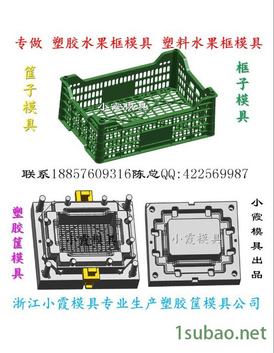 定制塑胶篮子注塑模具图2