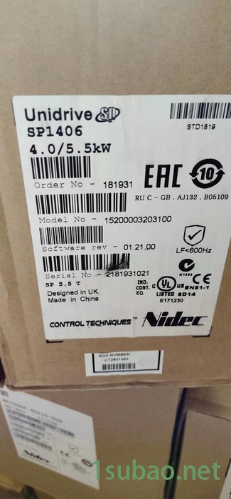 艾默生尼得科CT变频器 SP1405 变频器调速器 全新原装图4