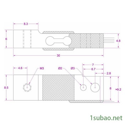 0-2kg小型压力传感器0-20N压力测量传感器尺寸小