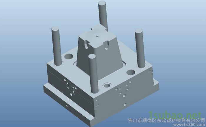 塑料花篮/花盆桶注塑模具，园林花桶模具，塑料弯接头注塑模具图3
