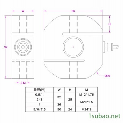 防水型压力传感器50kN/30kN/20kN/10kN/5kN压力大小测量