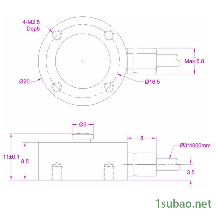 50kg压力传感器100kg压力测量200kg负荷传感器图4