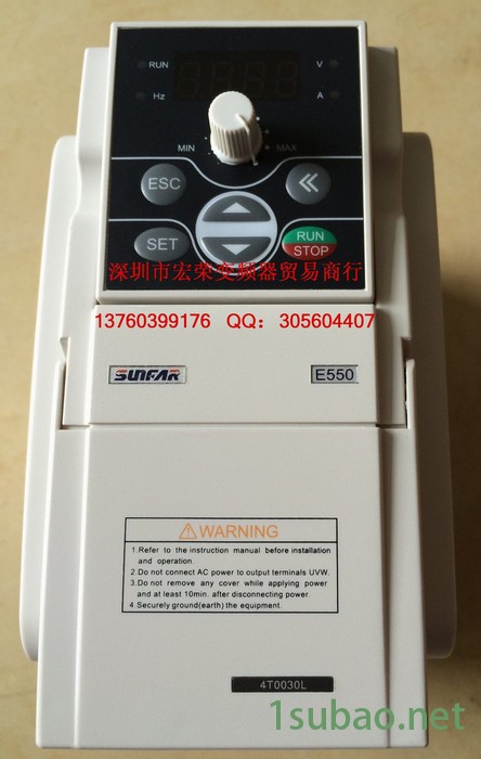 3KW雕刻机专用SUNFAR变频器E550-4T0030L及显示面板  说明书免费共享图1