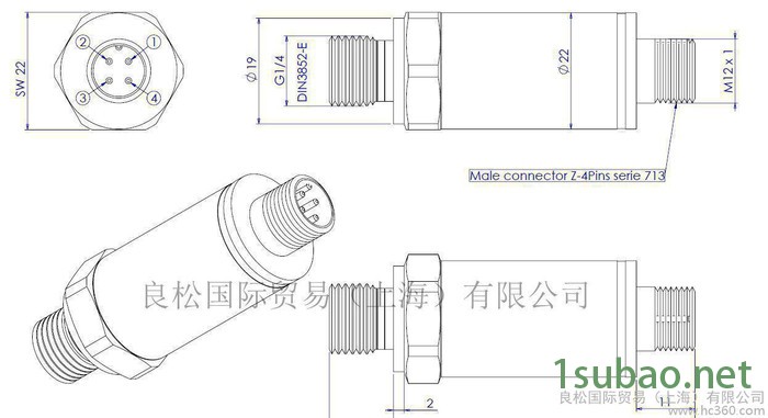 高可靠，高度压力传感器Sspt1-m12图2