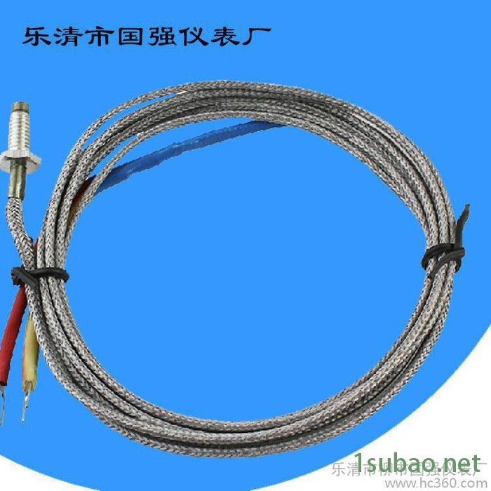 供应温州国强K型2米屏蔽线M6螺钉罗钉式热电偶WRNX-41温度传感器探头感温线图2