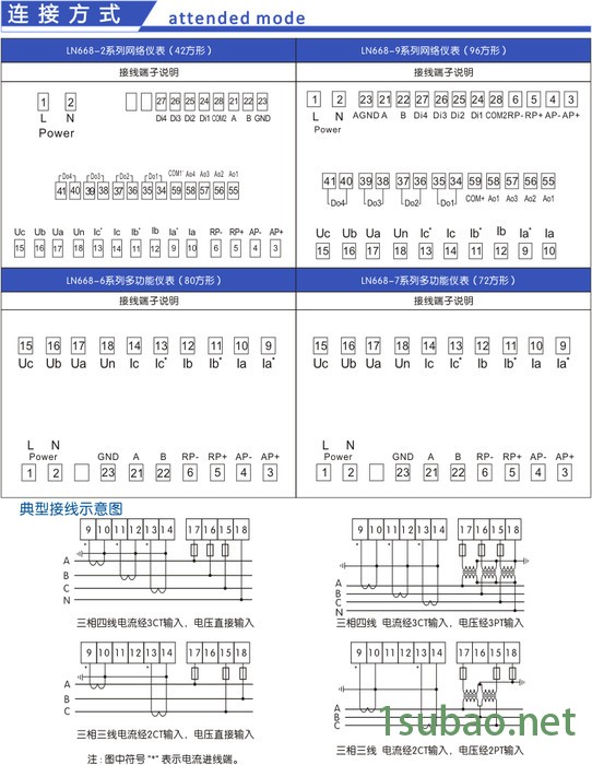 乐鸟投标项目配电柜专用  网络多功能电力仪表 三相数显表 数字仪表 单相电流电压表 OEM贴牌图8