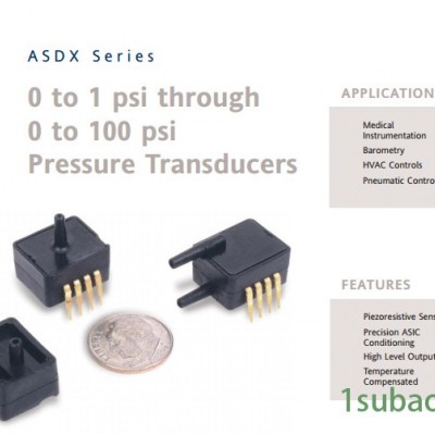 ASDX030D44R 30PSI Honeywell/霍尼韦尔 差压模拟输出硅压力传感器 原装