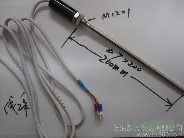 WZP-187热电阻/PT100温度传感器/PT100探头式热电偶 铝管热电阻图3